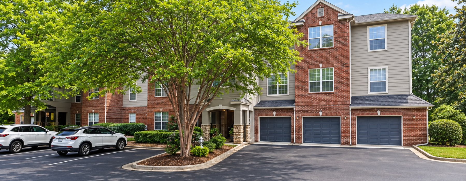 outside view of attached garages