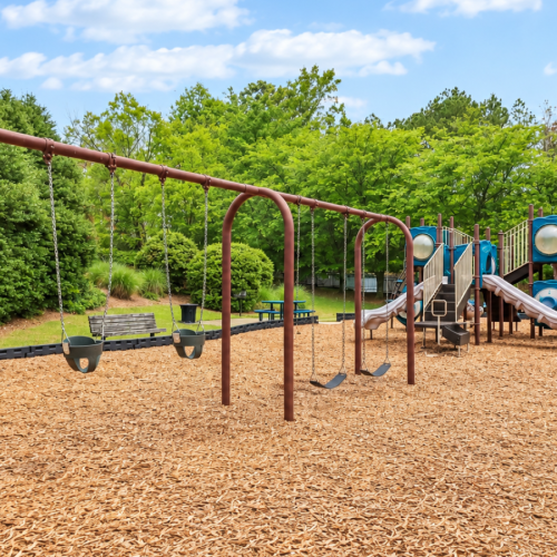 Playground in front of apartment building 