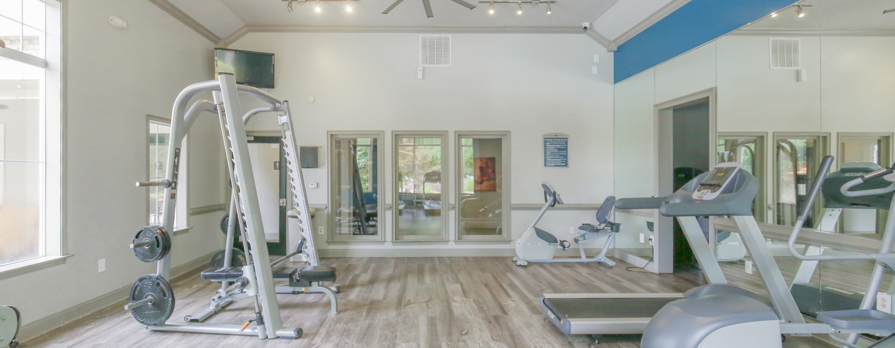 fitness room with workout equipment