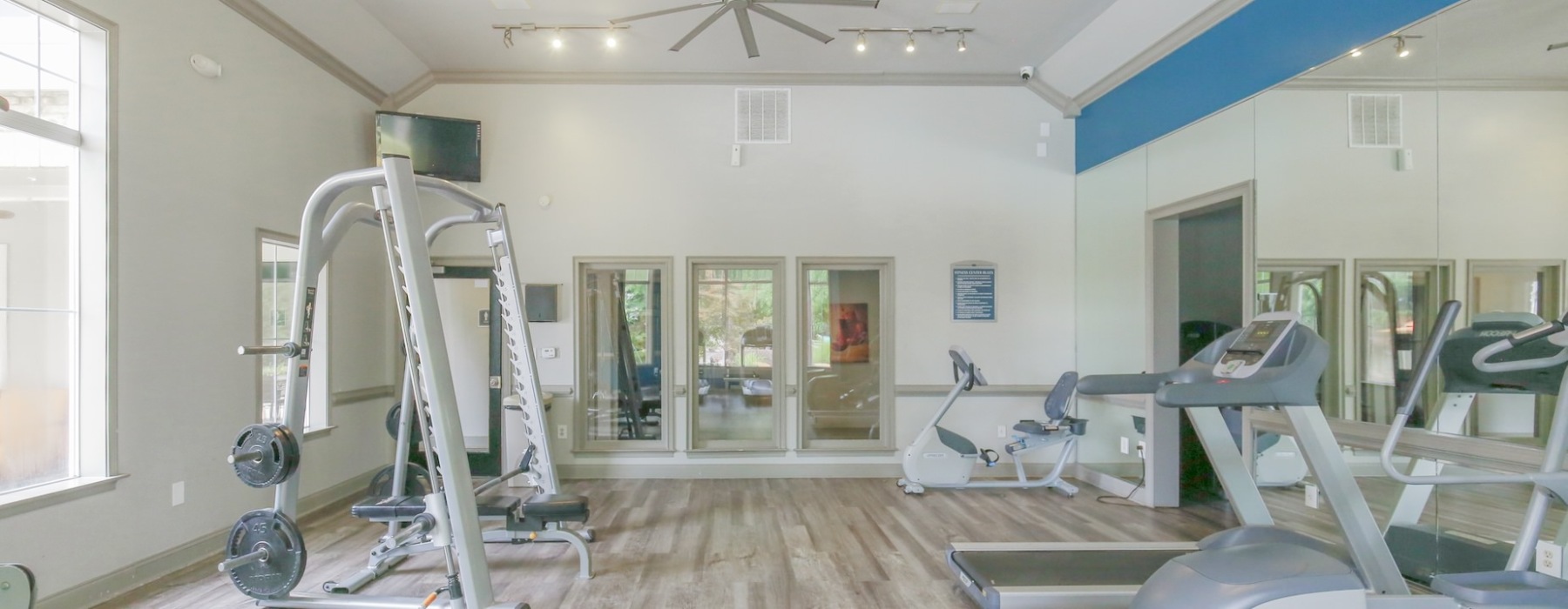 fitness room with workout equipment