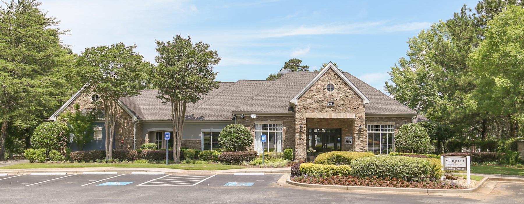 Apartment leasing office exterior