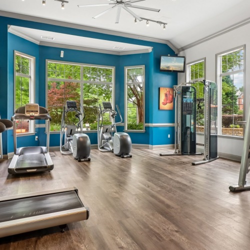 fitness room with workout equipment