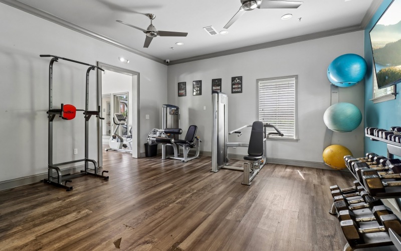 finess center with workout amenities