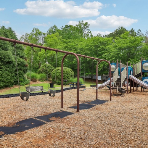 Playground in front of apartment building 