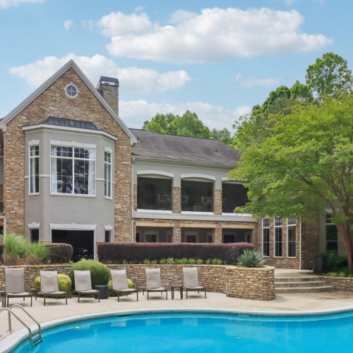 Swimming pool with sundeck